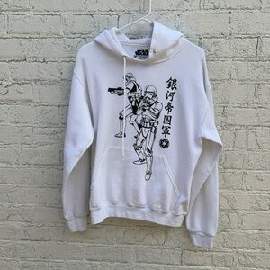 Men’s Star Wars Storm Troopers white hoodie sz S